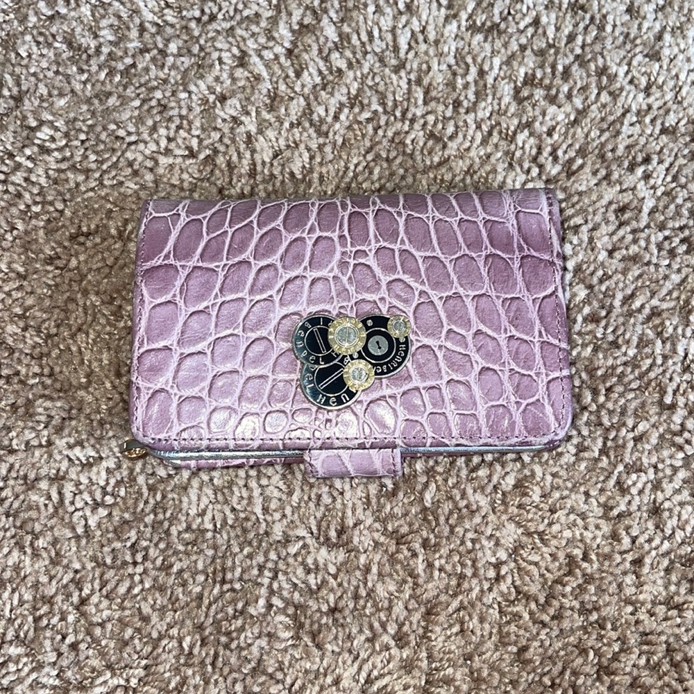 Henri Bendel Plum Snake Skin Wallet